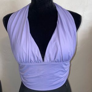 Purple Crop Halter Top